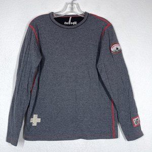 Alp N Rock Gray Long Sleeve Tee with Red Accents